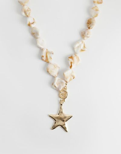 DesignB London DesignB London faux shell & starfish pendant necklace in gold
