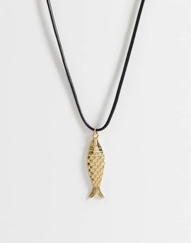 DesignB London DesignB London fish pendant necklace in gold
