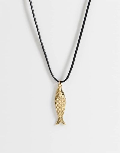 DesignB London DesignB London fish pendant necklace in gold
