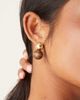 DesignB London DesignB London gold and wood style drop earrings in gold tone - 1