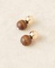 DesignB London DesignB London gold and wood style drop earrings in gold tone - 2