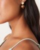 DesignB London DesignB London gold and wood style drop earrings in gold tone - 3