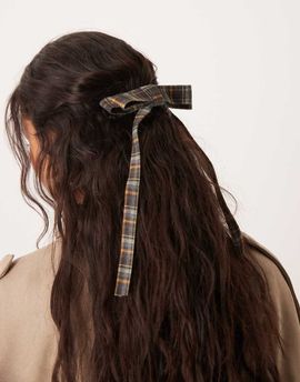 DesignB London DesignB London hair bow in tartan plaid-Multi