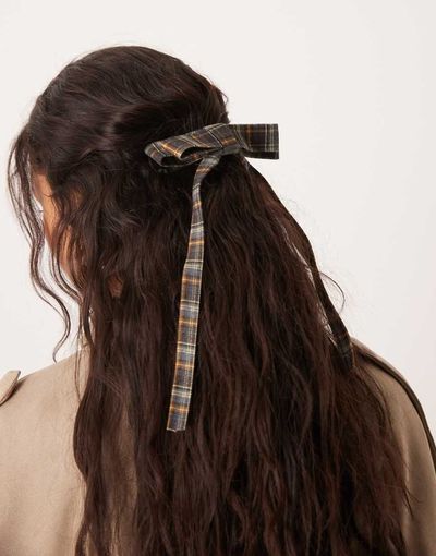 DesignB London DesignB London hair bow in tartan plaid-Multi
