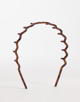 DesignB London DesignB London hairband in matte tortoise-Brown