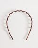 DesignB London DesignB London hairband in matte tortoise-Brown - 2
