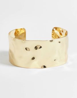 DesignB London DesignB London hammered cuff in gold