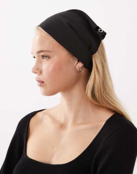 DesignB London DesignB London headscarf with eyelet detail in black