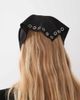 DesignB London DesignB London headscarf with eyelet detail in black - 2
