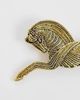 DesignB London DesignB London horse brooch in antique gold tone - 2