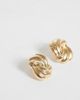 DesignB London DesignB London intertwined stud earrings in gold - 4