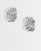 DesignB London DesignB London intertwined stud earrings in silver - 1