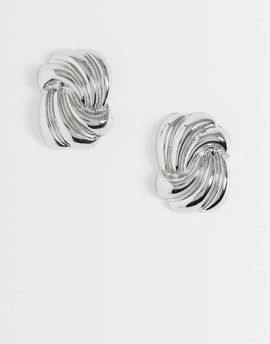 DesignB London DesignB London intertwined stud earrings in silver
