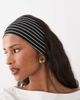 DesignB London DesignB London jersey headband in black and white stripe - 1