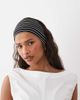 DesignB London DesignB London jersey headband in black and white stripe - 2