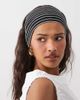 DesignB London DesignB London jersey headband in black and white stripe - 3