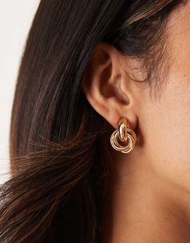 DesignB London DesignB London knot doorknocker earrings gold