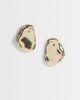 DesignB London DesignB London large pebble stud earrings in gold - 1