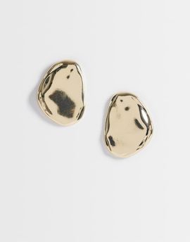 DesignB London DesignB London large pebble stud earrings in gold