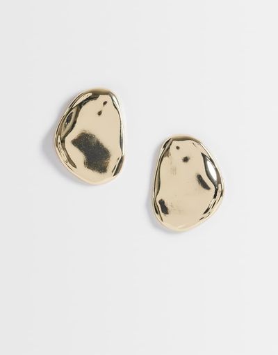 DesignB London DesignB London large pebble stud earrings in gold