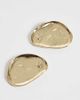 DesignB London DesignB London large pebble stud earrings in gold - 4