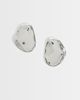 DesignB London DesignB London large pebble stud earrings in silver - 1