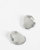 DesignB London DesignB London large pebble stud earrings in silver - 3