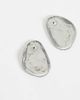 DesignB London DesignB London large pebble stud earrings in silver - 4