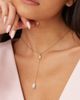 DesignB London DesignB London lariat necklace with pearl pendant in gold - 1