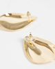 DesignB London DesignB London liquified large stud earrings in gold - 4