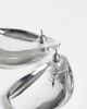 DesignB London DesignB London liquified large stud earrings in silver - 3