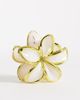 DesignB London DesignB London marble effect hawaiian flower hair clawclip with gold trim in pearl - 1