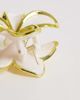 DesignB London DesignB London marble effect hawaiian flower hair clawclip with gold trim in pearl - 2