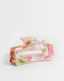 DesignB London DesignB London marble hair claw clip in pink
