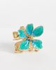 DesignB London DesignB London metal flower hair claw in blue - 1