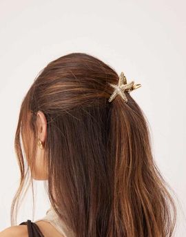 DesignB London DesignB London metal seashell hair claw in gold