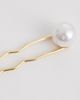 DesignB London DesignB London metallic French pin with pearl detail in gold - 2