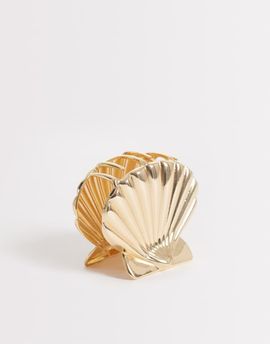 DesignB London DesignB London metallic shell hair claw clip in gold