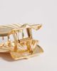 DesignB London DesignB London metallic shell hair claw clip in gold - 3