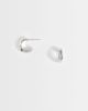 DesignB London DesignB London mini hammered hoop earrings in silver - 1