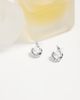 DesignB London DesignB London mini hammered hoop earrings in silver - 2