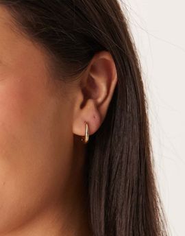 DesignB London DesignB London mini huggie hoop earrings in gold
