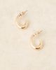 DesignB London DesignB London mini irregular molten hoop earrings in gold tone - 2