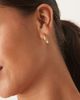 DesignB London DesignB London mini irregular molten hoop earrings in gold tone - 3