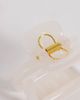 DesignB London DesignB London mini square hair claw clip in opaque white - 3