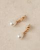 DesignB London DesignB London minimal pearl drop earrings in gold - 3