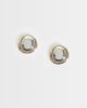 DesignB London DesignB London mixed metal stud earrings in silver and gold - 1