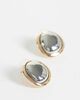 DesignB London DesignB London mixed metal stud earrings in silver and gold - 3