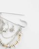 DesignB London DesignB London mixed metals multi charm brooch in silver tone and gold tone - 2