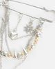 DesignB London DesignB London mixed metals multi charm brooch in silver tone and gold tone - 3